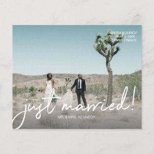 Budget Just Married 4 Foto Hochzeit Ankündigung Flyer
