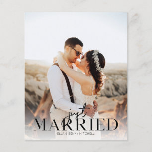 Budget Just Married BT Foto Hochzeitsankündigung Flyer