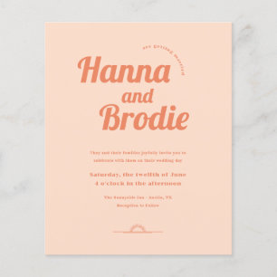 Budget Just Peachy Hochzeitseinladung Flyer