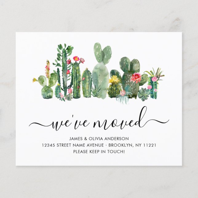 Budget Kaktus Wir haben neue Zuhause Moving Card ü (Vorderseite)