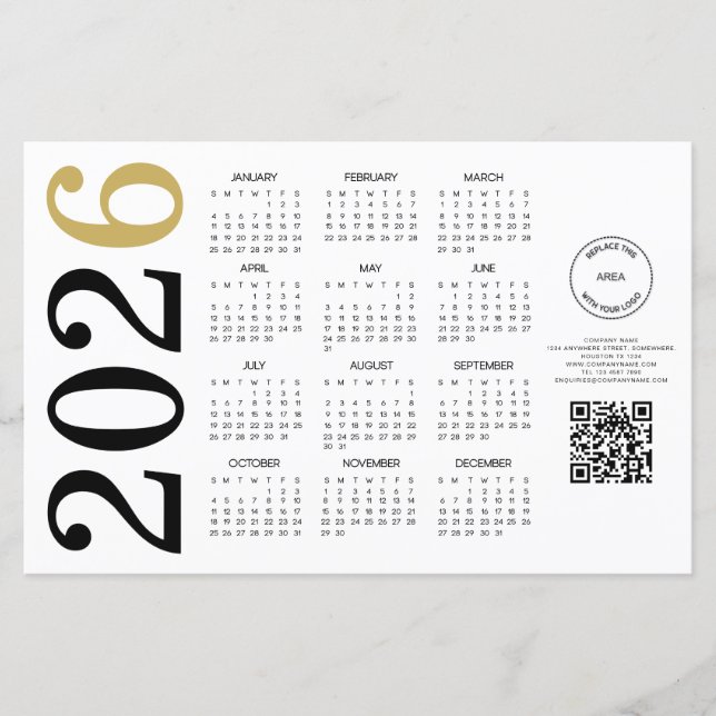 Budget Kalender 2024 Logos QR-Code Glück Neues Jah (Vorderseite)