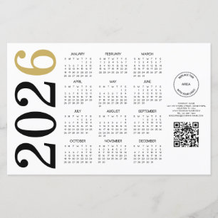Budget Kalender 2024 Logos QR-Code Glück Neues Jah