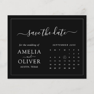 Budget Kalender Schwarz Minimalistisch Termin vorm Flyer