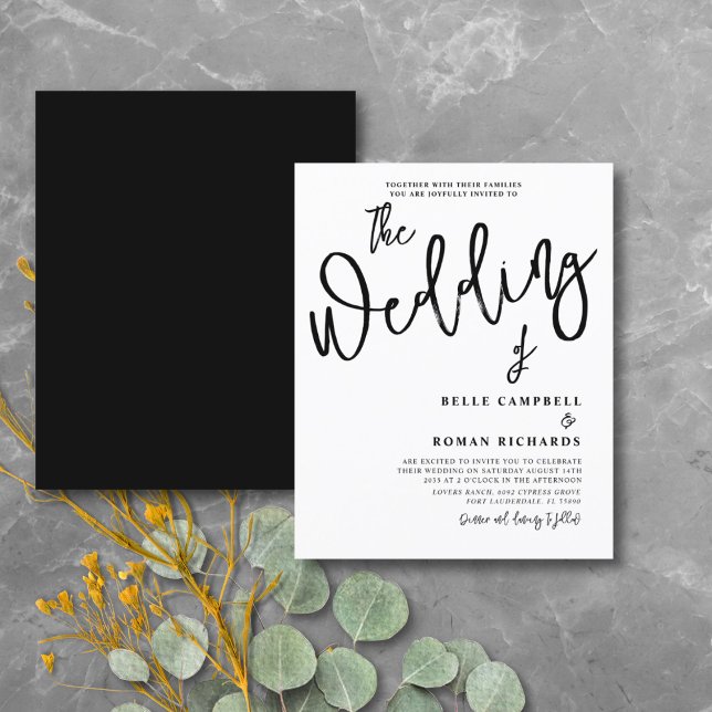 Budget Kalligrafie Script Black & White Wedding (Von Creator hochgeladen)