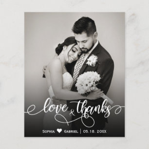 Budget Kalligrafie Script Hochzeit Liebe und Dank