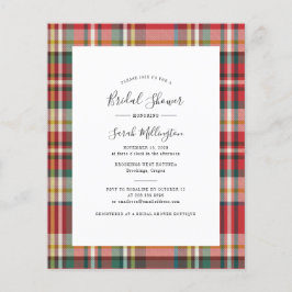 Budget Kariert Rustikale Brautdusche Einladung