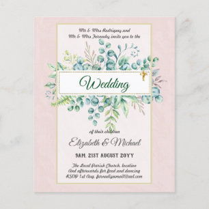 Budget KATHOLISCHE CHRISTLICHE HOCHZEIT Grünzeug E Flyer