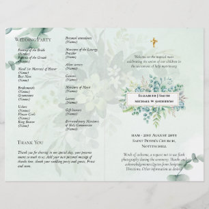 BUDGET Katholische Hochzeits-Nuptialmesse Programm Flyer