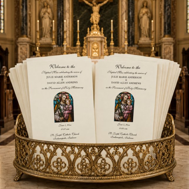 Budget Katholisches Hochzeitsprogramm     Briefbogen (Von Creator hochgeladen)