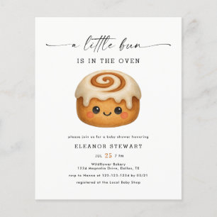 Budget Kawaii Brötchen im Ofen Baby Shower Einladu