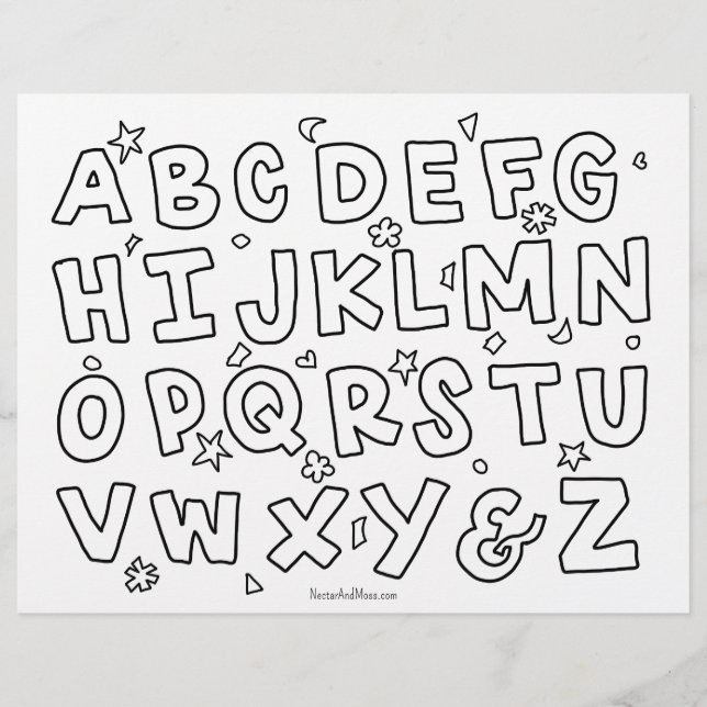 Budget Kids Alphabet Farbing Page Flyer (Vorne)