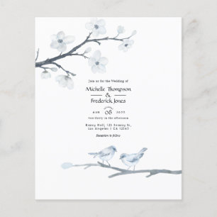 Budget Kirschblüten-Hochzeitseinladung Flyer