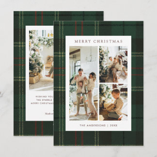 Budget Klassisch Grün Kariert 4 Foto Weihnachten