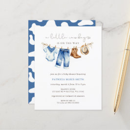 Budget Kleine Cowboy Boy Babydusche Einladung