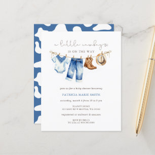 Budget Kleine Cowboy Boy Babydusche Einladung