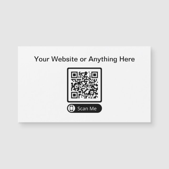 Budget Kleine Menge QR Code Business Card Magnet (Vorderseite)