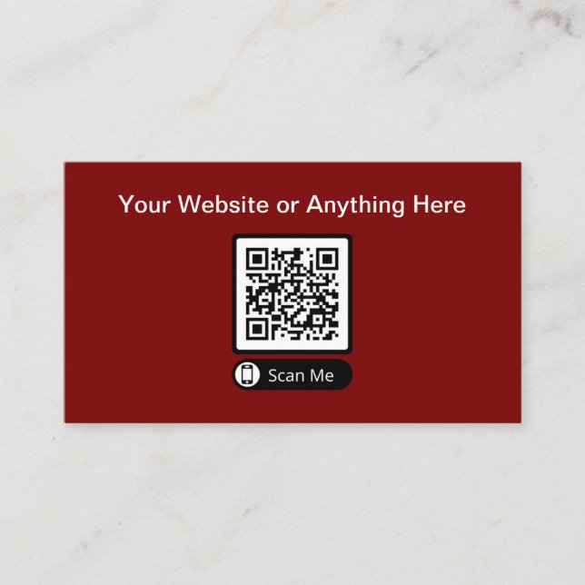Budget Kleine QR-Code-Visitenkarten Telefonnummerkarte (Vorderseite)