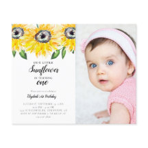 Budget Kleine Sonnenblume Erster Geburtstag Eins F