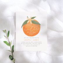 Budget Kleine Süsse Orange Couple's Baby Dusche