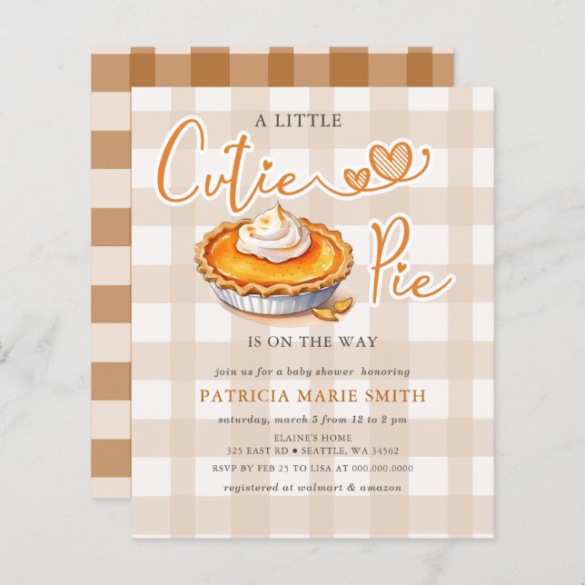 Budget Kleine Süsse Pie Pumpkin Pie Baby Dusche