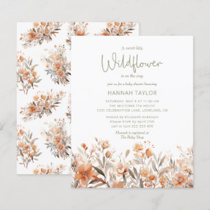 Budget Kleine Wildblume Boho Kinderdusche Einladun