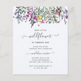 BUDGET Kleine Wildblume Geburtstagsparty