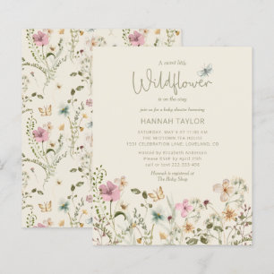 Budget Kleine Wildblume Kinderdusche Einladung