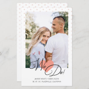 Budget Korallen Herz machen Polka Dots Foto Hochze