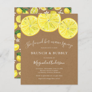 Budget Kraft Lemons Bridal Dusche Einladung