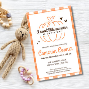 BUDGET Kürbis Geschlechtsneutrale Babyparty-Einlad Flyer