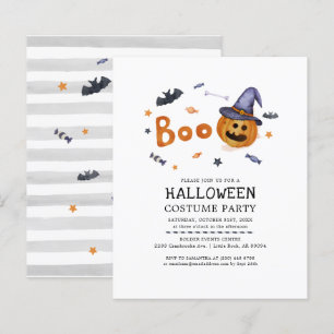 Budget-Kürbis-Halloween-Kostüm-Party-Einladung
