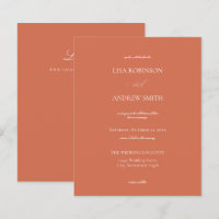Budget Lachs Orange Calligraphy Wedding