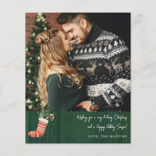 Budget Landhausstil Grün Holz & Weihnachtsstrumpf Flyer