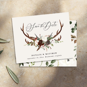 Budget Landhochzeit mit floralem Hirschmotiv zur V Flyer
