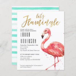 Budget Lasst uns Flamingle Bridal Dusche Einladung