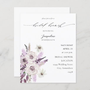 Budget Lavendel Lila Floral Bridal Brunch