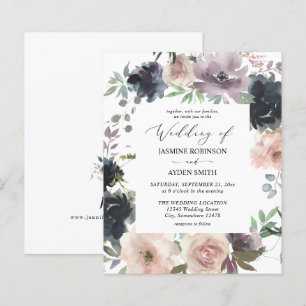 Budget Lavender, Navy, Blush Pink Wedding
