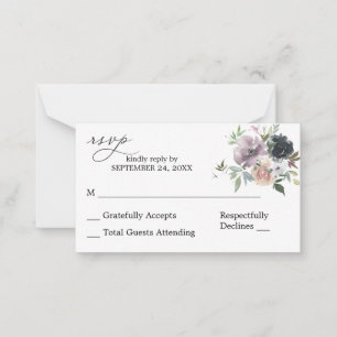 Budget Lavender, Navy Pink Floral 2SM No Meal UAWG Mitteilungskarte