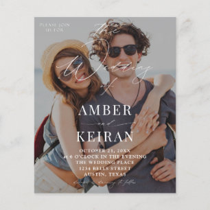 Budget Leicht Getönte Brille Foto Hochzeit Flyer