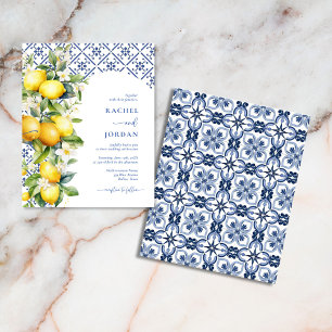 Budget Lemon Mediterrane Hochzeitseinladungen