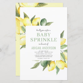 Budget Lemon Modern Baby Sprinkle Einladung