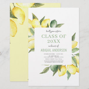 Budget Lemon Modern Class of 2023 Einladung