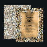 Budget Leopard 50. Geburtstagsparty Einladungen<br><div class="desc">Eleganter Leopardenprint wird mit Goldfolie überlagert und Ihre Geburtstagsparty-Details in schicker Schrift für JEDEN ALTER Geburtstag. Diese erschwinglichen Einladungen zum Geburtstag werden auf einem hellen, weißen Halbglaskarton mit 110 lb gedruckt, der in 3 Größen erhältlich ist. (Wir raten nicht, das satin 80 lb Papier zu verwenden, da es dünn und...</div>