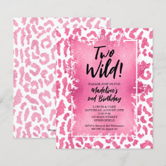 Budget Leopard Zwei Wild 2. Geburtstag Einladungen