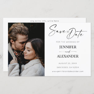 Budget LG Schwarz/Weiß-Kalligrafie Save the Date