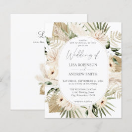 Budget LG Text Boho Pampas Grass Floral Wedding
