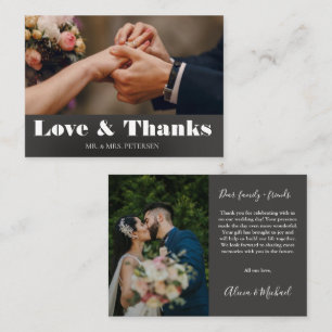 Budget Liebe dank Skript einfache Hochzeit danke Mitteilungskarte