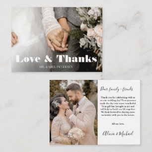 Budget Liebe dank Skript einfache Hochzeit danke Mitteilungskarte