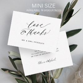 Budget Liebe dank Skript einfache Hochzeit danke Mitteilungskarte