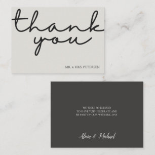 Budget Liebe dank Skript einfache Hochzeit danke Mitteilungskarte